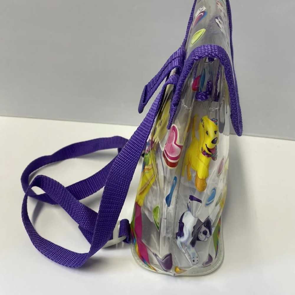 Rare Vintage Lisa Frank Clear Vinyl Backpack Glow… - image 5