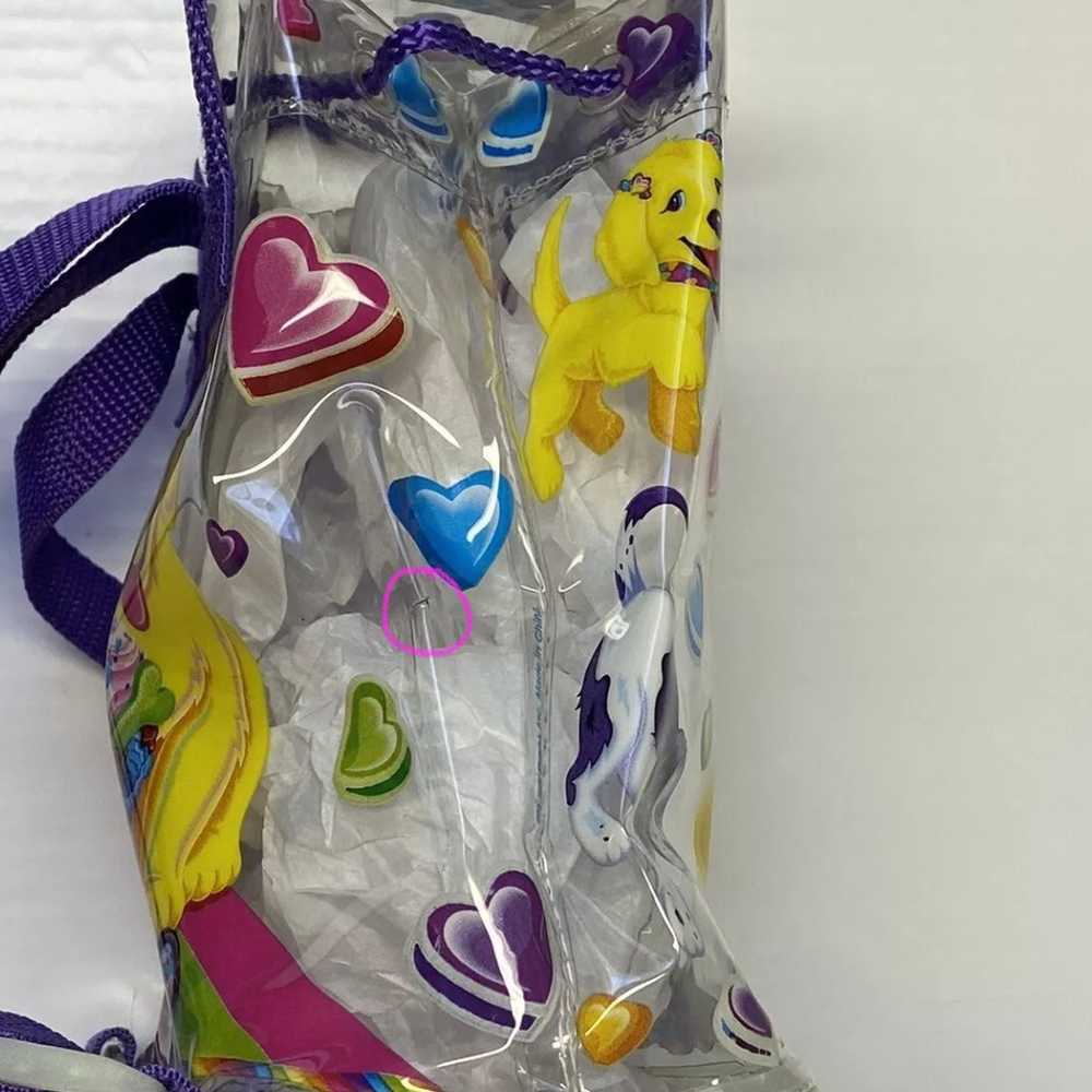 Rare Vintage Lisa Frank Clear Vinyl Backpack Glow… - image 9