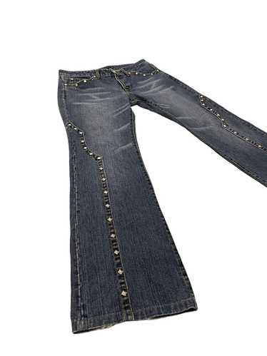 Hype × Japanese Brand × Streetwear Flare Jeans Cus