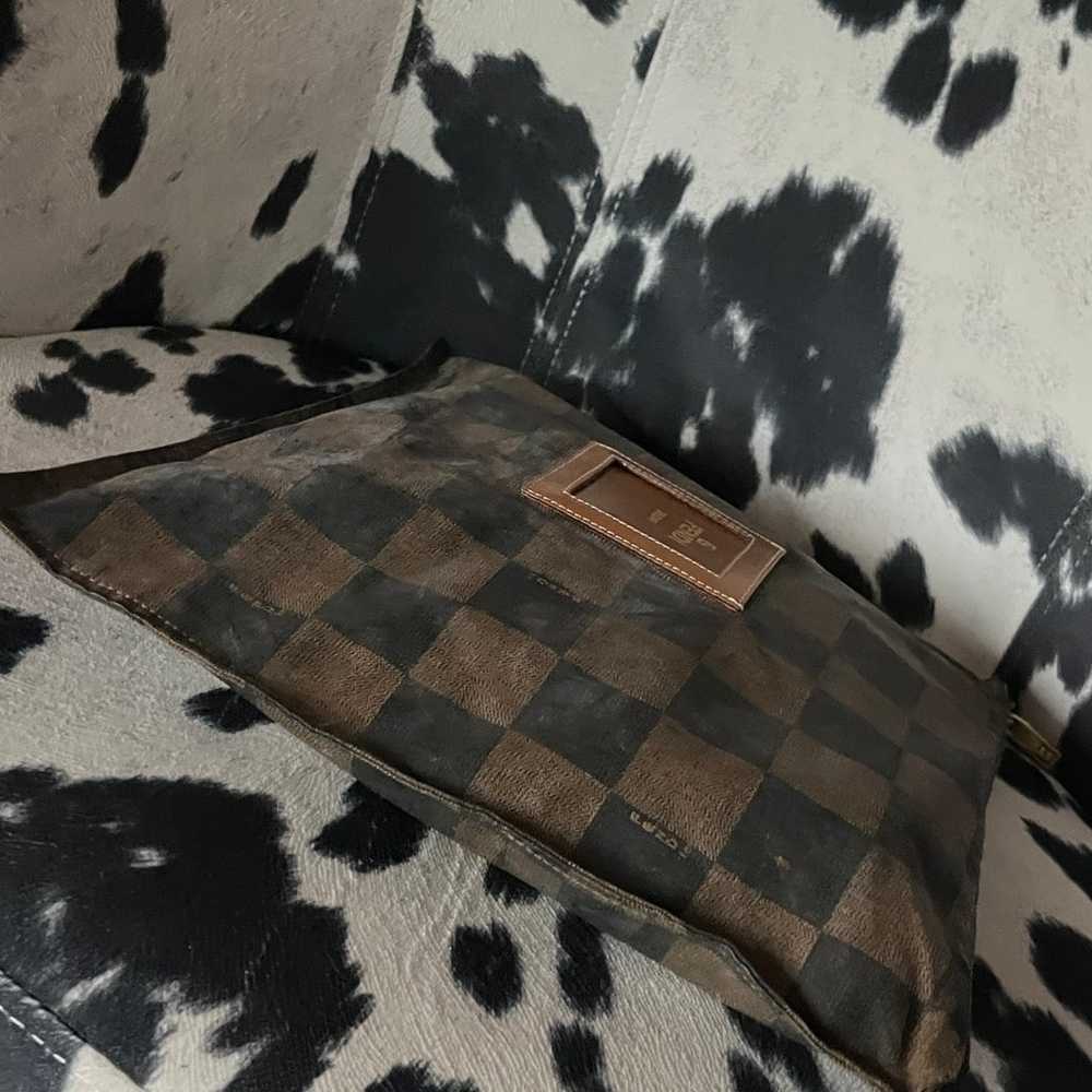 FENDI Checkered Flat Bag Pouch 265141 - image 11