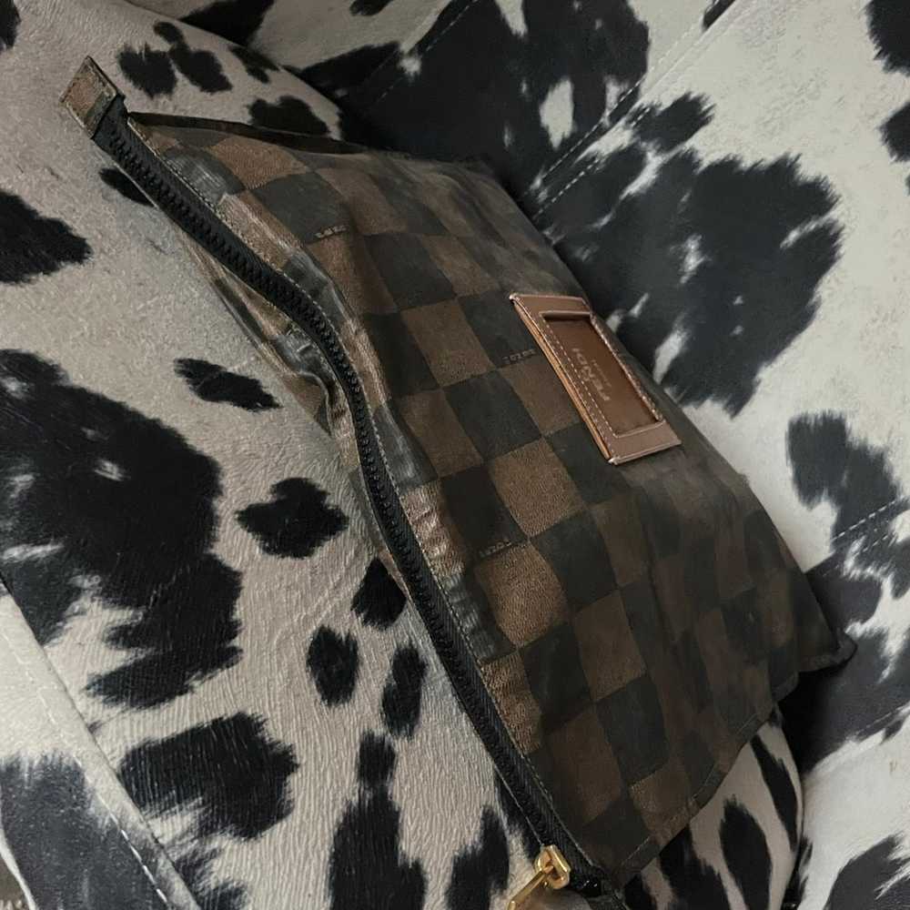 FENDI Checkered Flat Bag Pouch 265141 - image 12