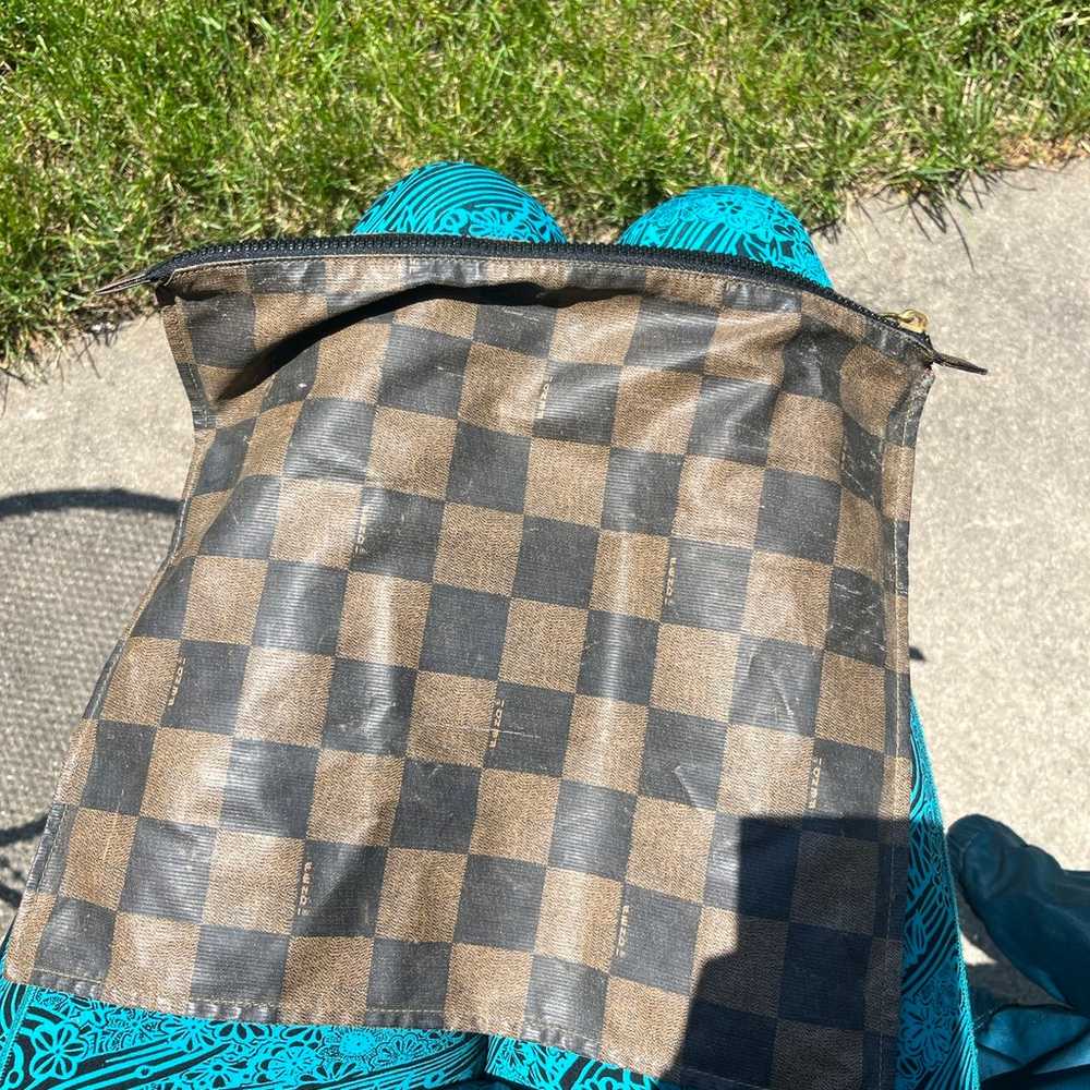 FENDI Checkered Flat Bag Pouch 265141 - image 3