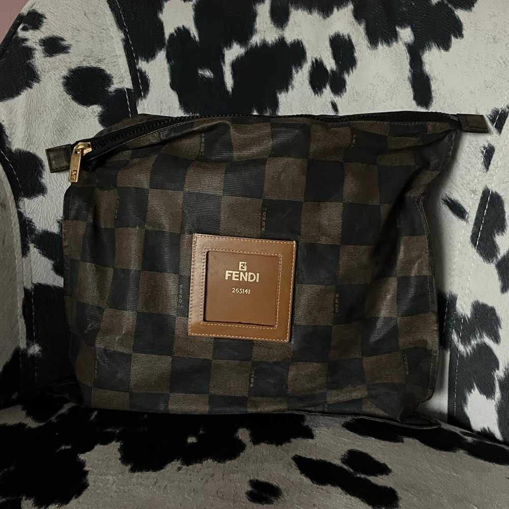 FENDI Checkered Flat Bag Pouch 265141 - image 4