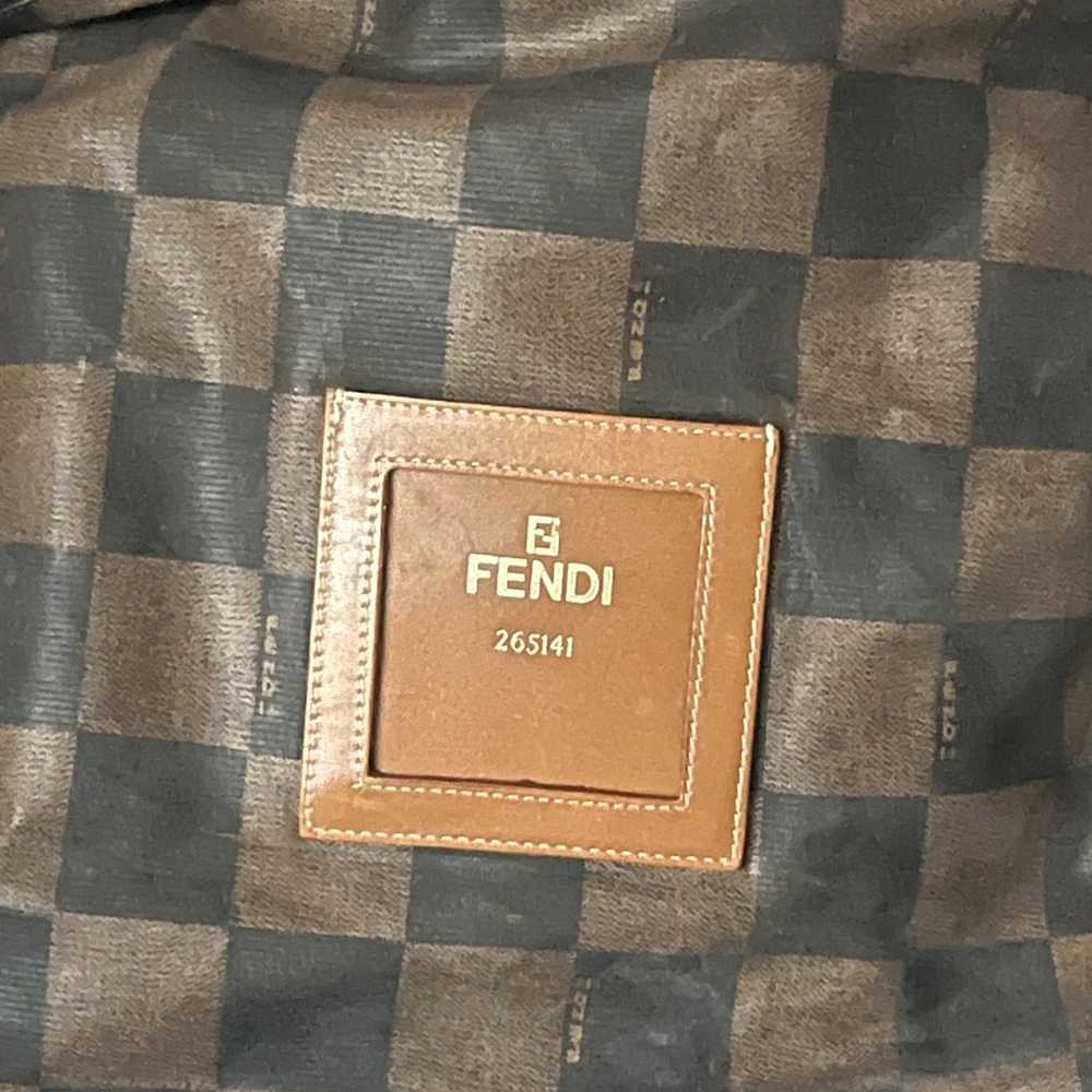 FENDI Checkered Flat Bag Pouch 265141 - image 5