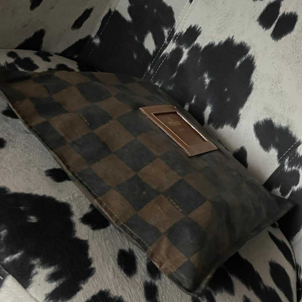 FENDI Checkered Flat Bag Pouch 265141 - image 9