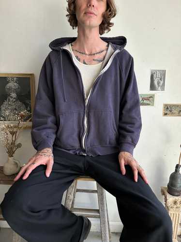 1980s Faded Navy Thermal Hoodie (Boxy XL)
