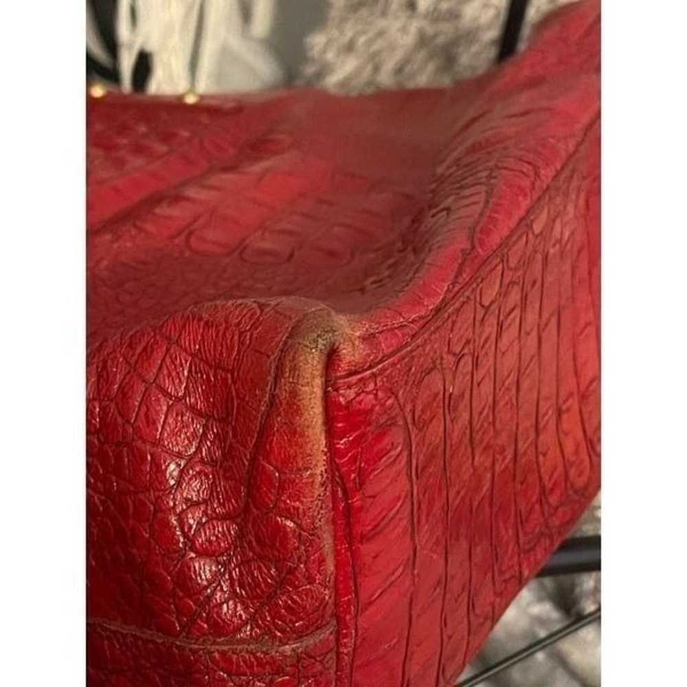 Vintage red brahmin tote bag/purse pocketbook mel… - image 10