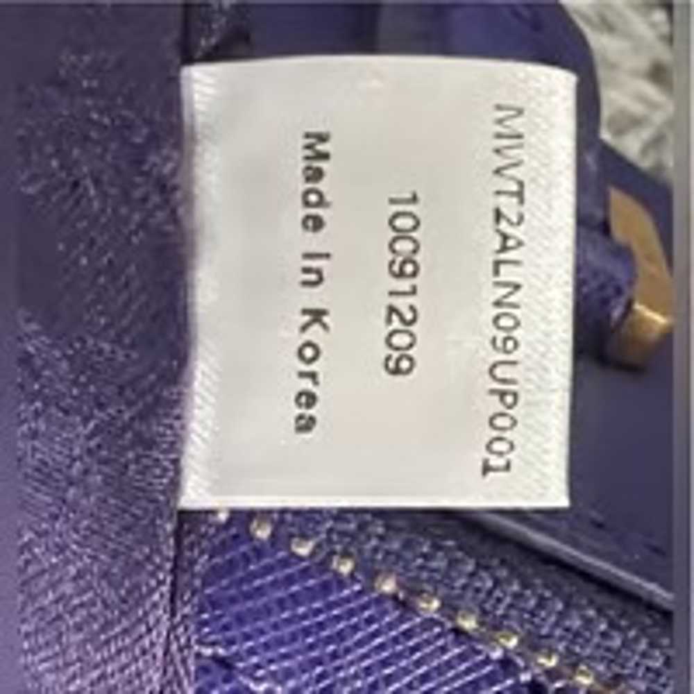 Purple / Blue Satchel Crossbody Purse Authentic M… - image 8