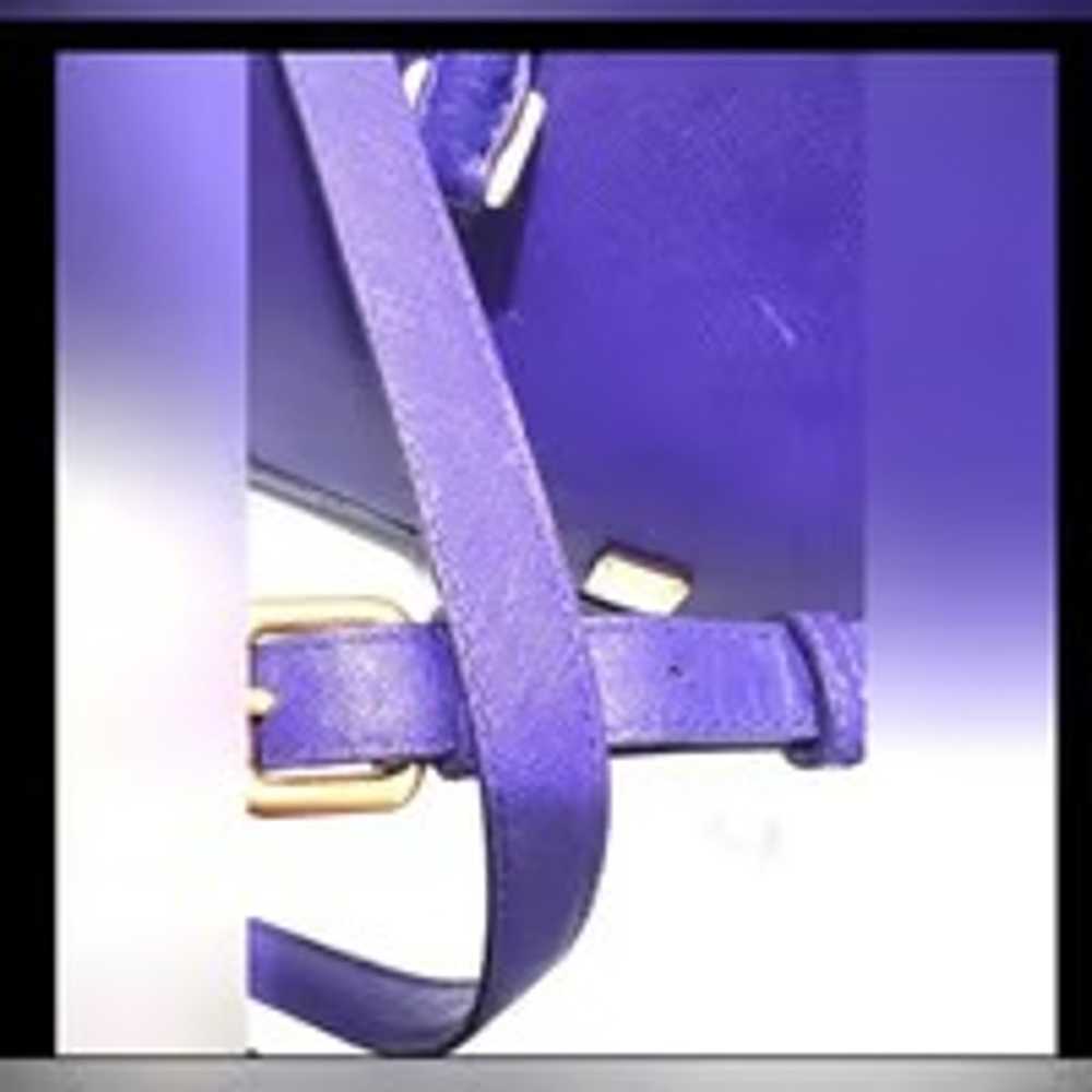 Purple / Blue Satchel Crossbody Purse Authentic M… - image 9