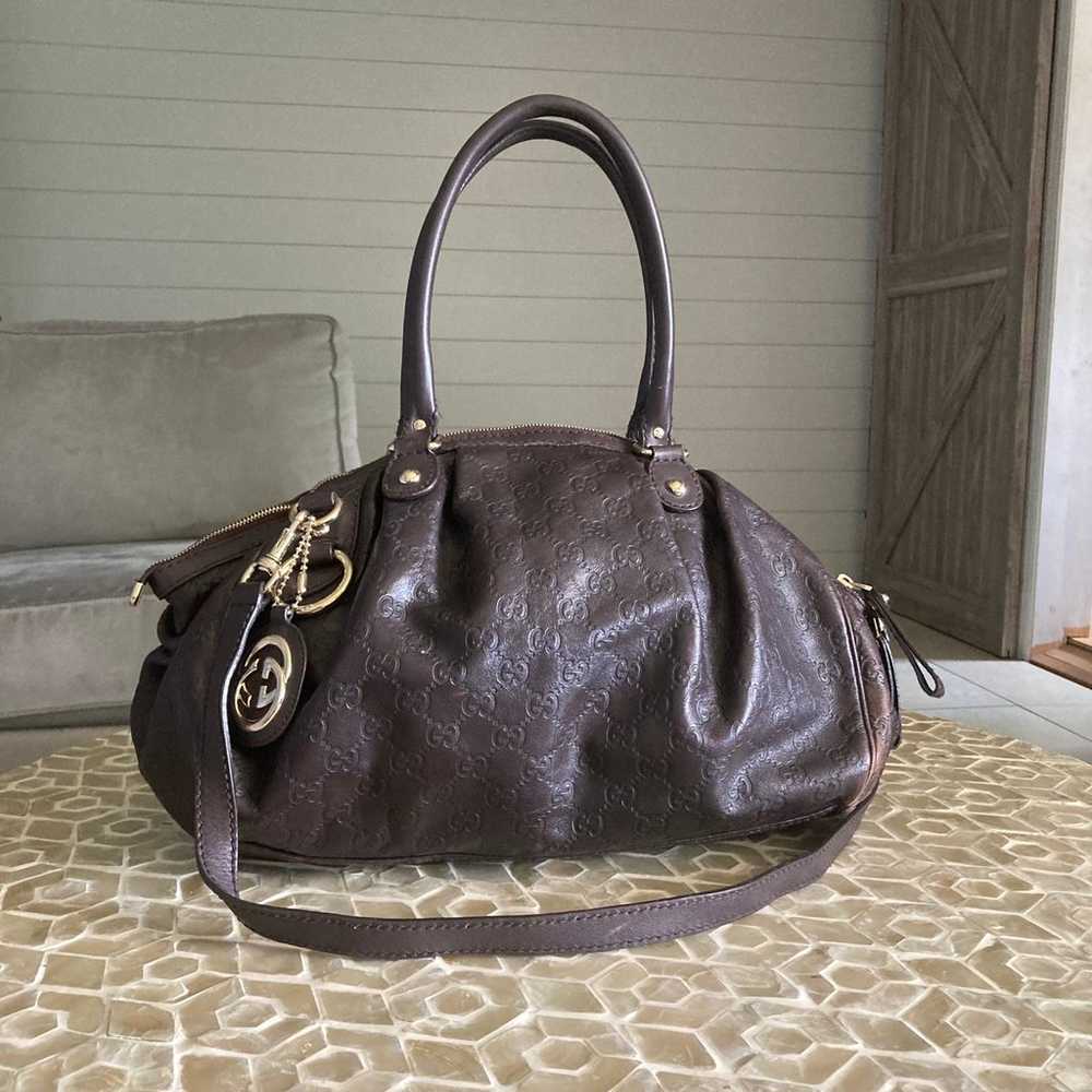 Gucci Guccissima Leather Sukey Satchel in Dark br… - image 2