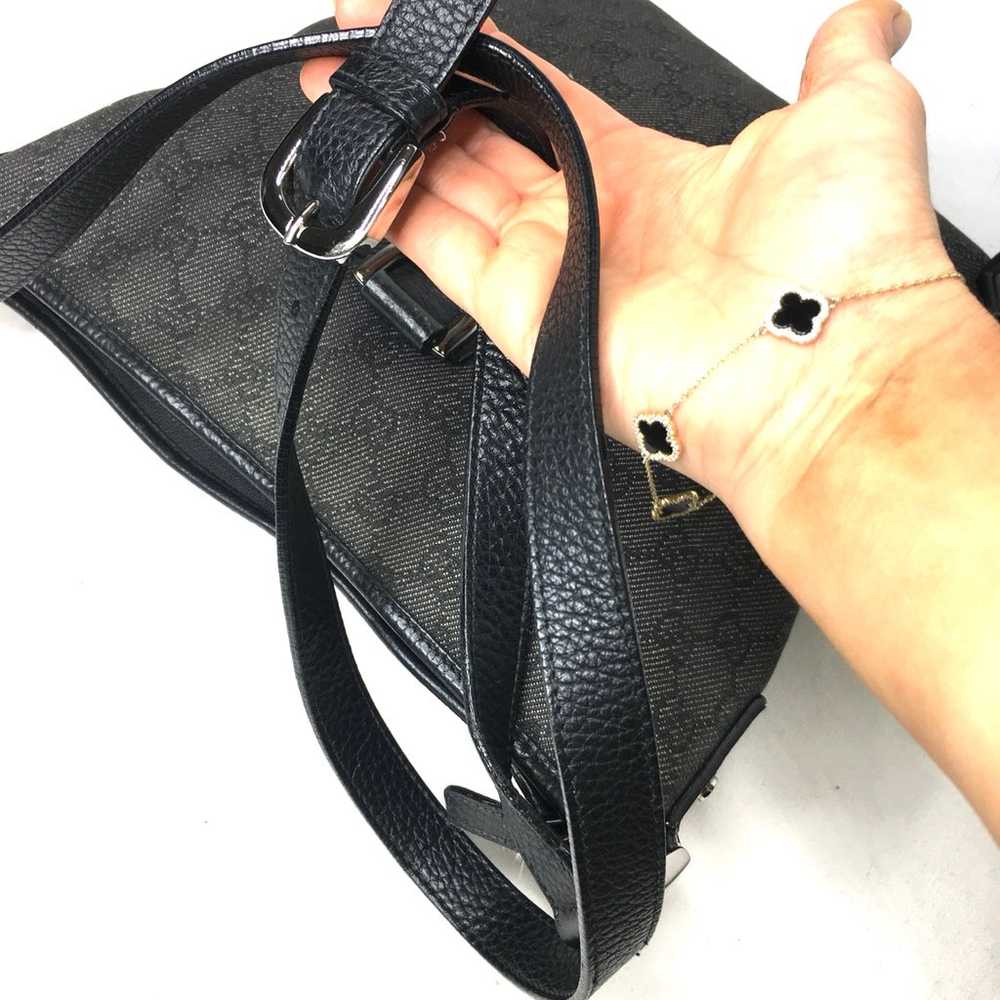 Gucci authentic black canvas crossbody bag - image 11