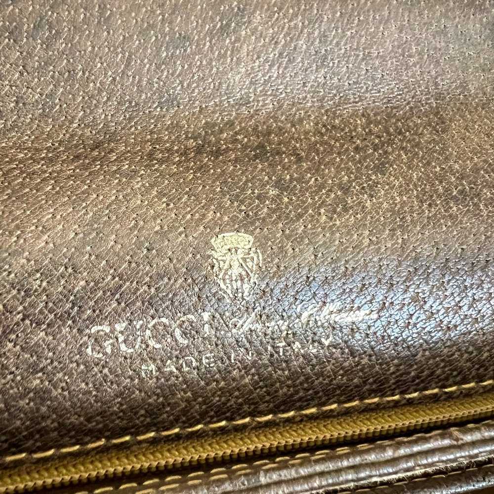 GUCCI GG Supreme Brown Coated Canvas and Leather … - image 8
