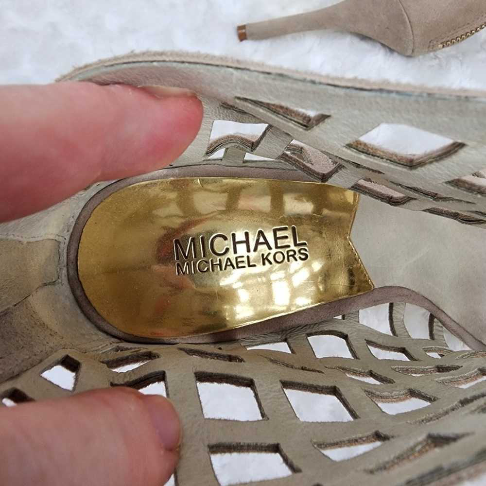 Michael Michael Kors Yvonne Suede Booties Tan  Si… - image 3