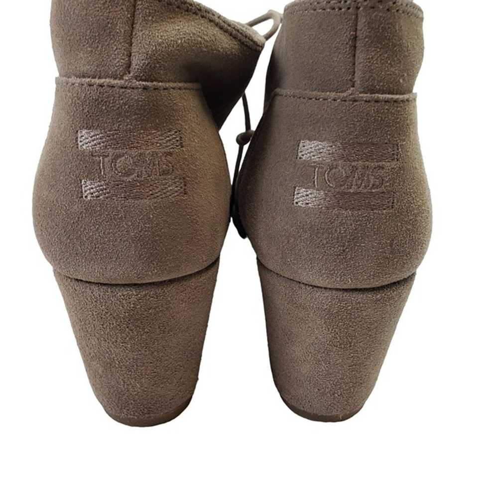Toms Kayla Desert Wedge Suede Lace Up Booties Siz… - image 6