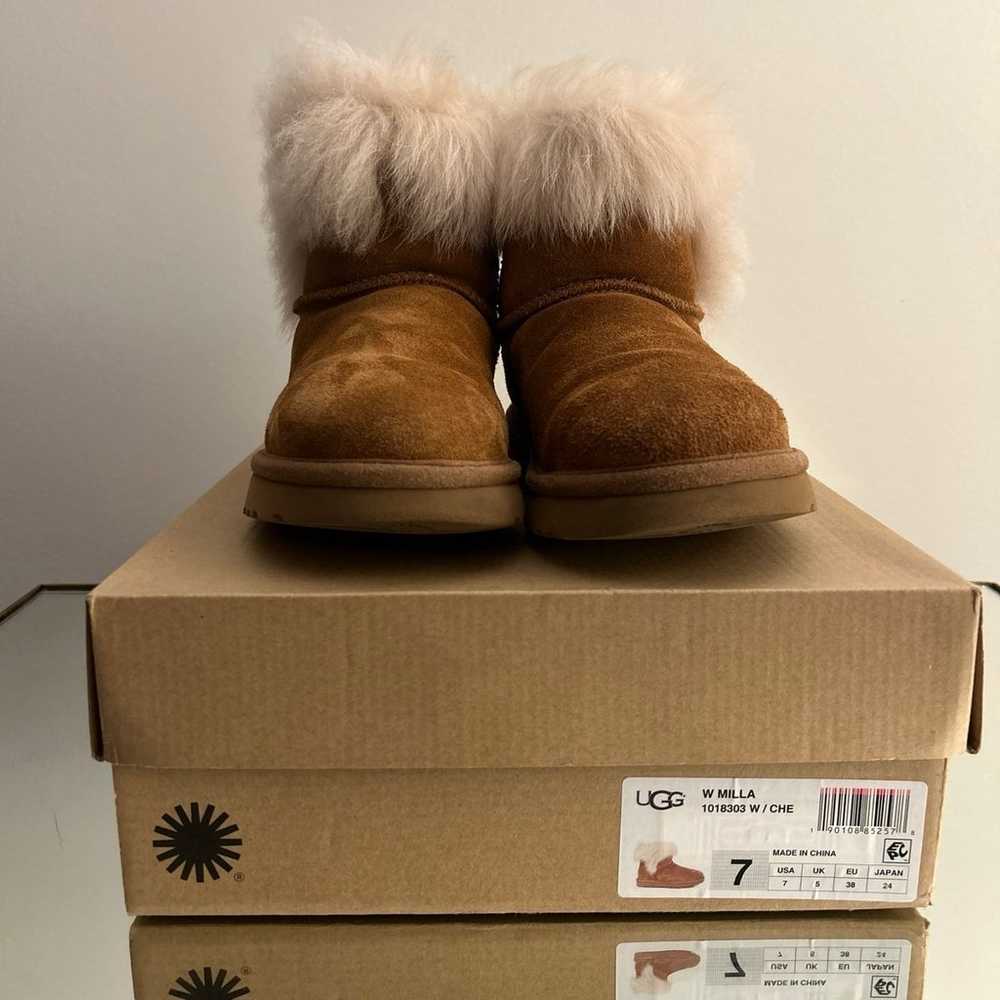 UGG Australia Milla Ankle Boots - Fur Lined - Cam… - image 8