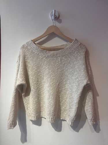White Woven Sweater