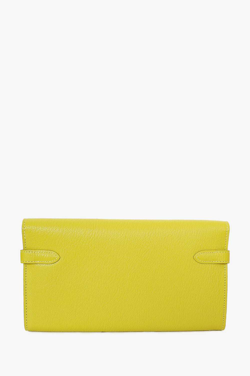 Hermès 2017 Yellow Chevre Leather Kelly Wallet - image 2