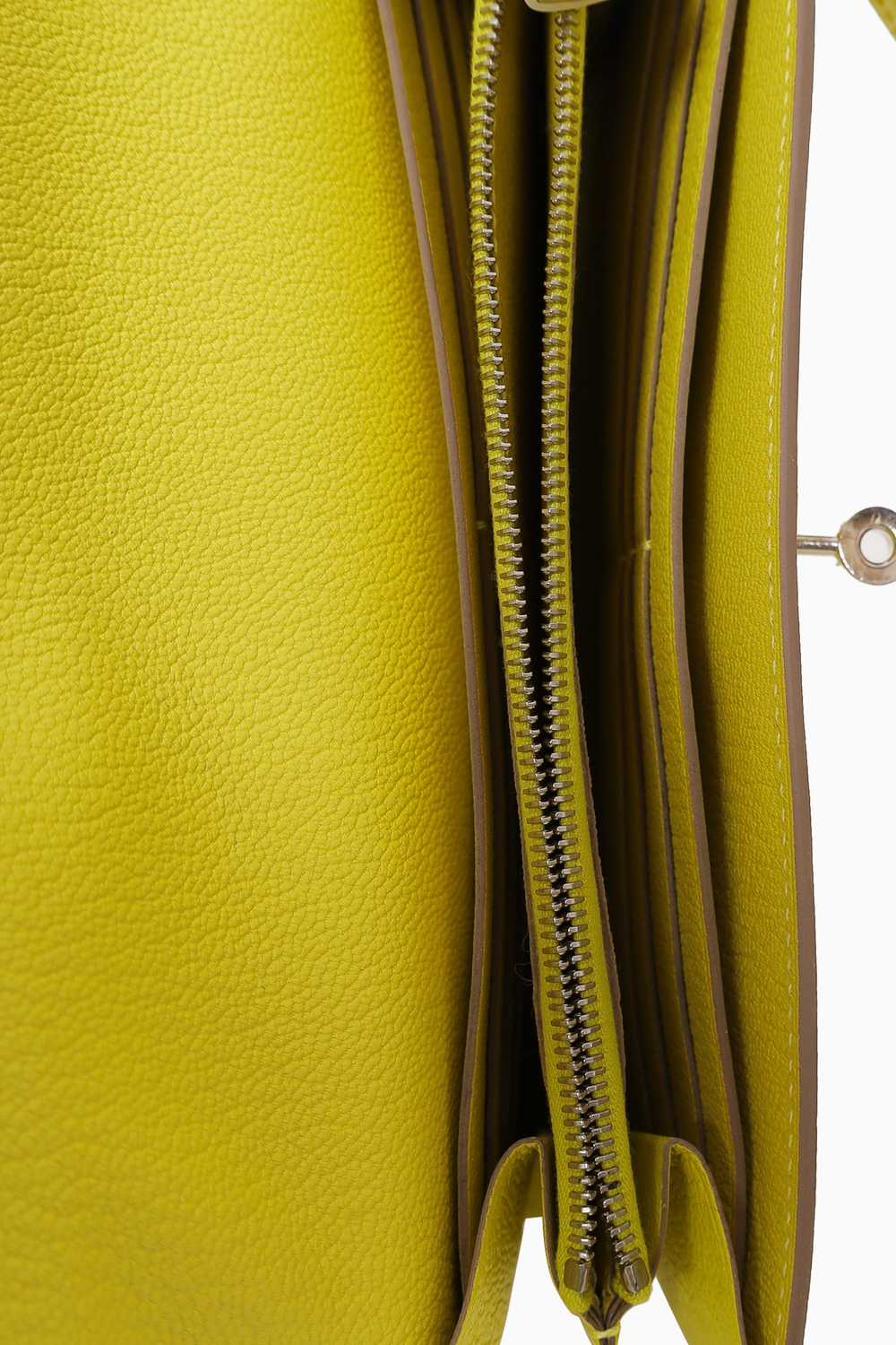 Hermès 2017 Yellow Chevre Leather Kelly Wallet - image 6