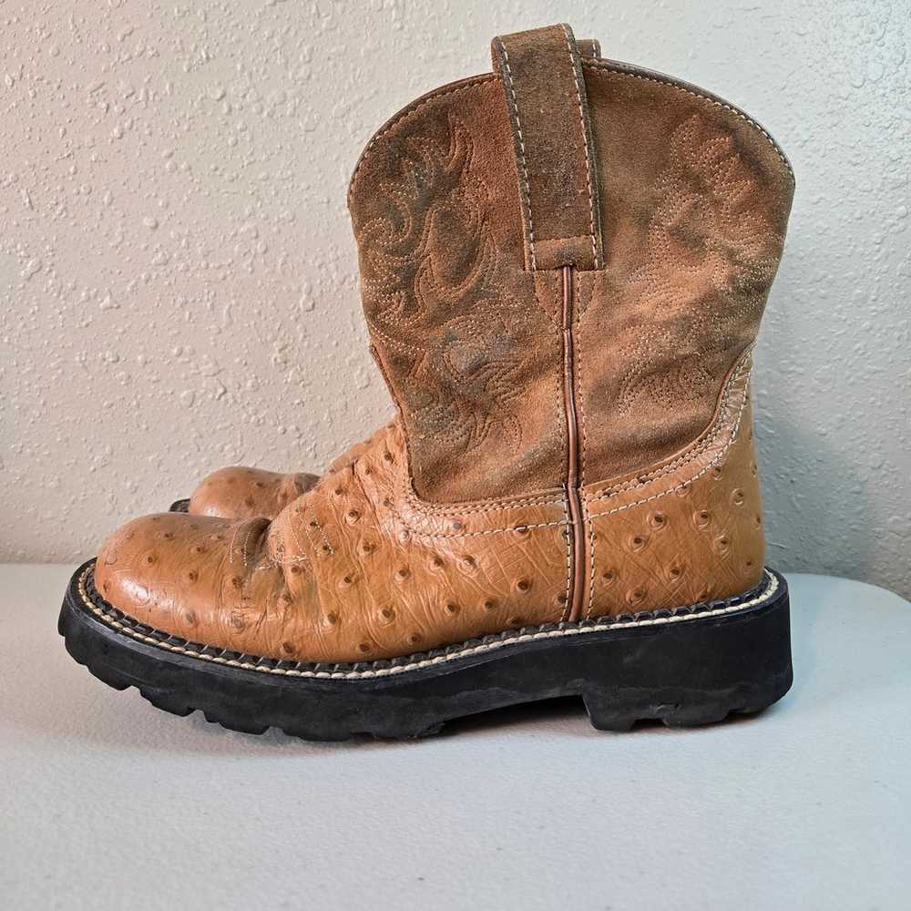 Ariat Fatbaby Brown Ostrich Western Cowboy Boot W… - image 1