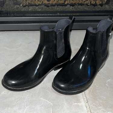 Michael Kors Rubber Ankle Boots Black Sz 9 EUC
