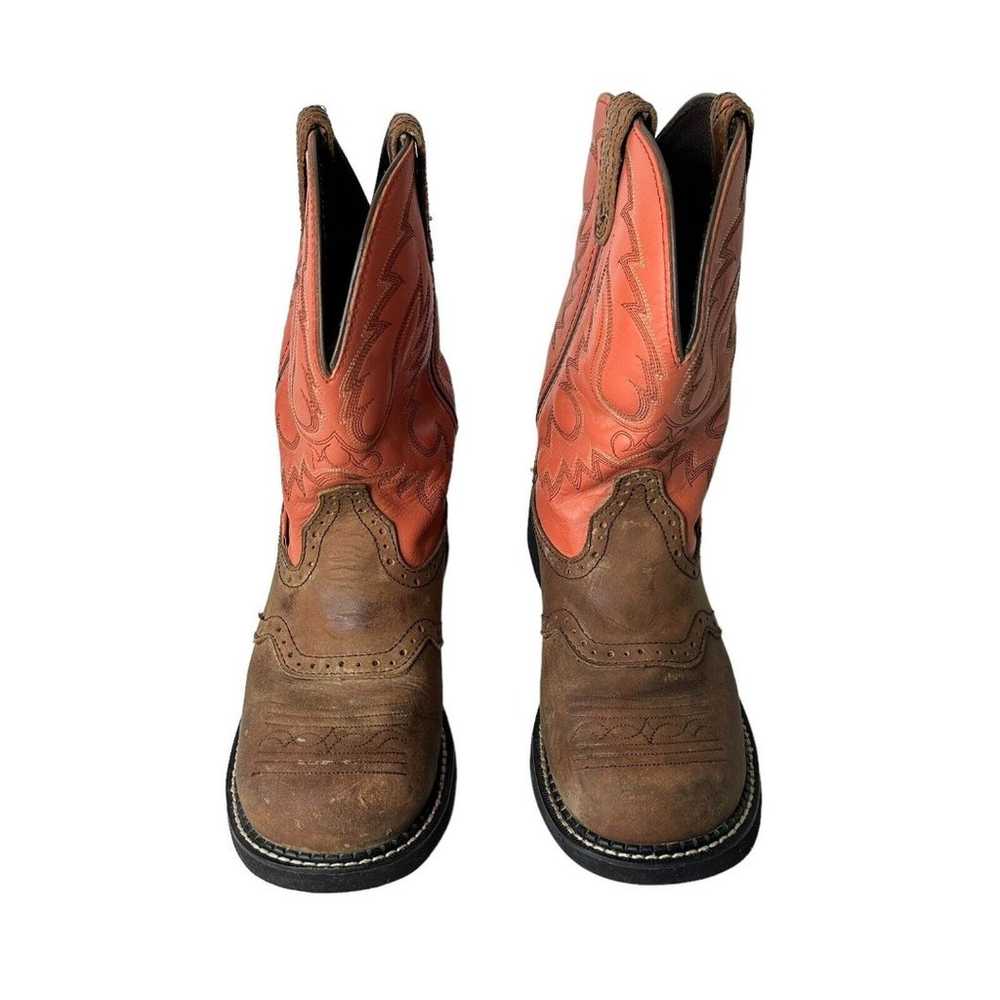 Justin Gypsy Women's Coral & Brown Lest Cowboy Bo… - image 2