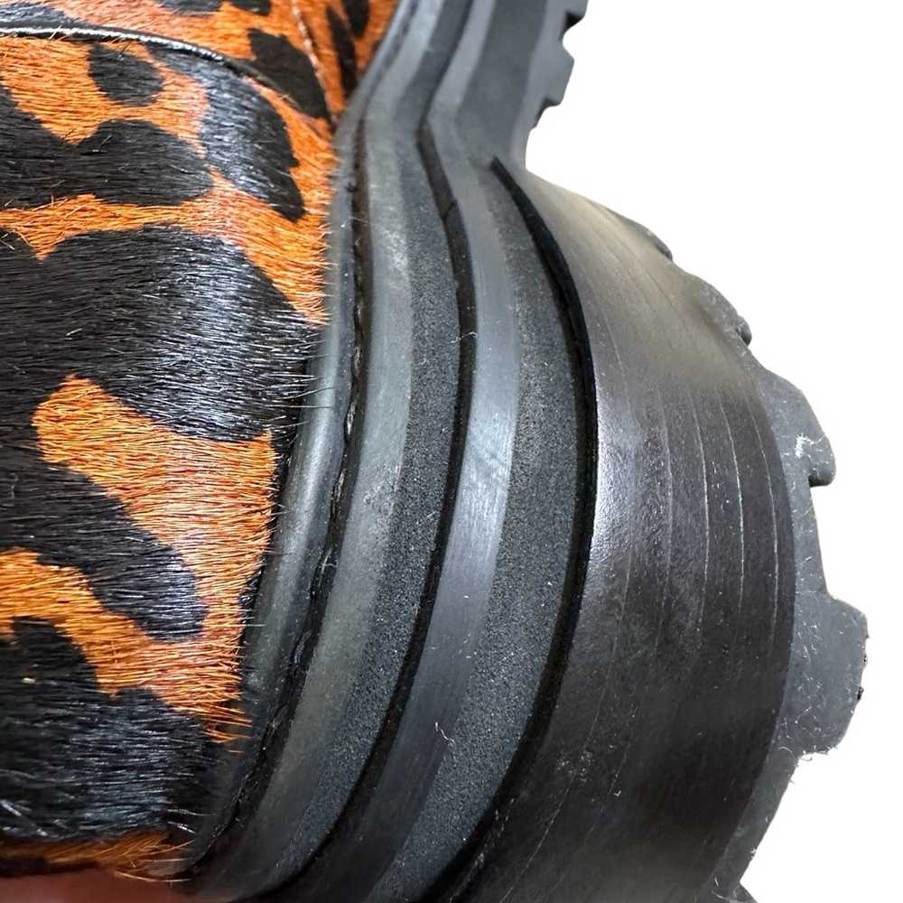 Schutz Maylova Calf Hair Leopard Print Combat Boo… - image 7