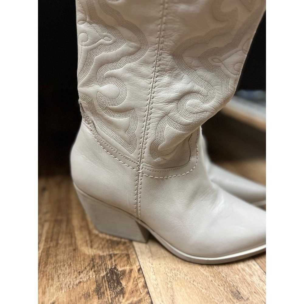 Steve Madden West Boots In White Leather sz 7.5 - image 4