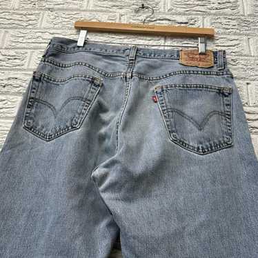 Levi's White Wash Levi’s 505 Relaxed Fit Jeans 36… - image 1