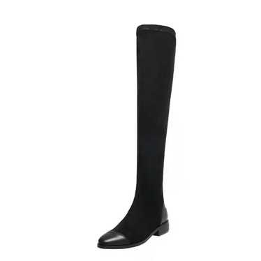 Genuine leather faux suede over the knee High sha… - image 1