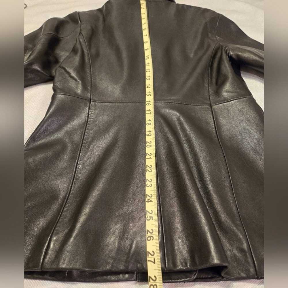 Vintage CHARLES KLEIN Women's Leather Jacket Blaz… - image 3