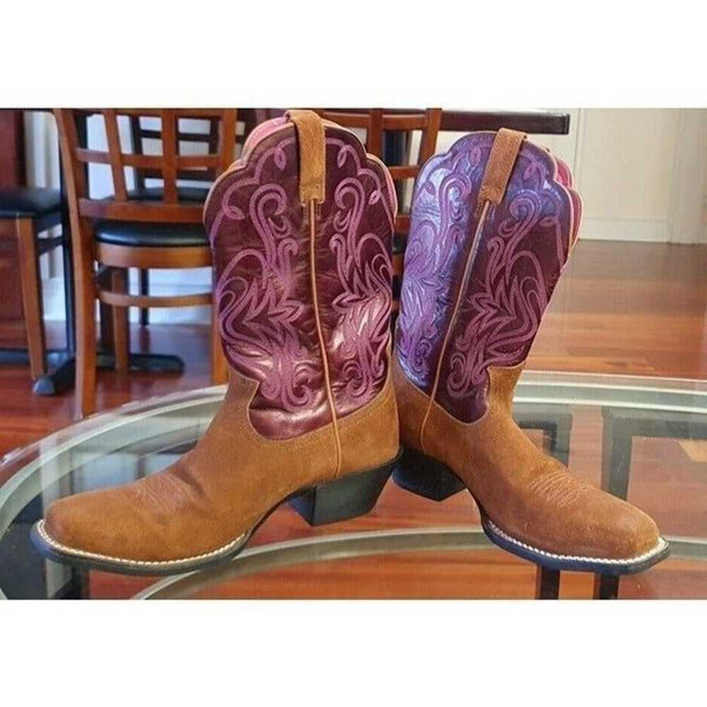 ARIAT Round Up Stockyards Western Boot Size 8B - image 1