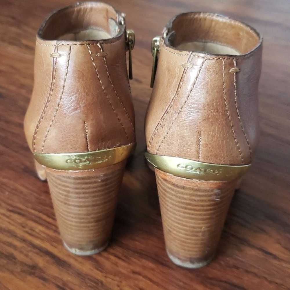 Coach tan leather booties 6.5 - image 3