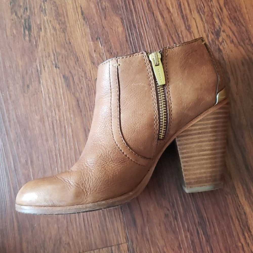 Coach tan leather booties 6.5 - image 6