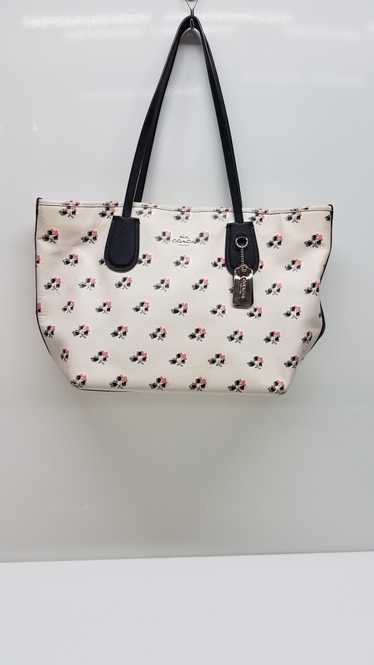 Coach Bramble Rose Print Taxi Leather Tote Bag - image 1