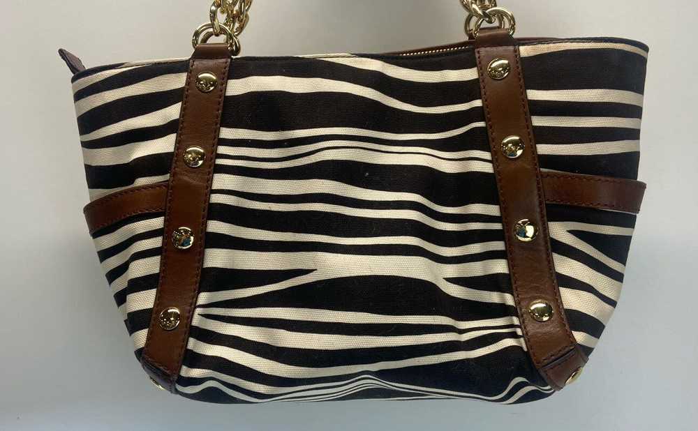 Michael Kors Hamilton Striped Canvas Studded Tote… - image 4