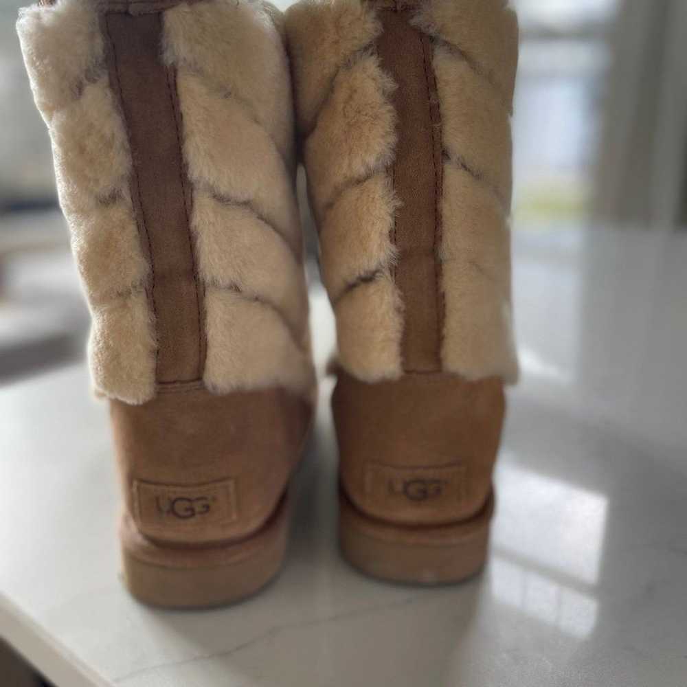 UGG Tania Boots Chestnut Suede Sheepskin Short Tr… - image 3