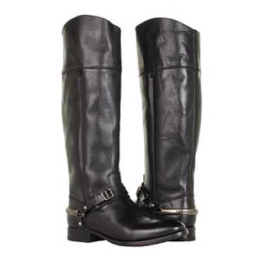 Frye Black Leather Riding Boots Lindsay Spur Size 