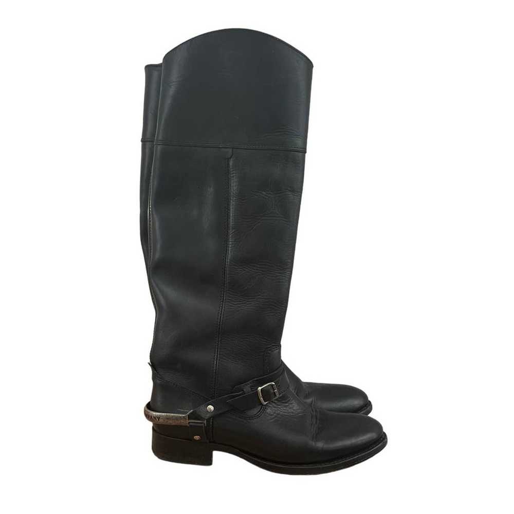 Frye Black Leather Riding Boots Lindsay Spur Size… - image 6