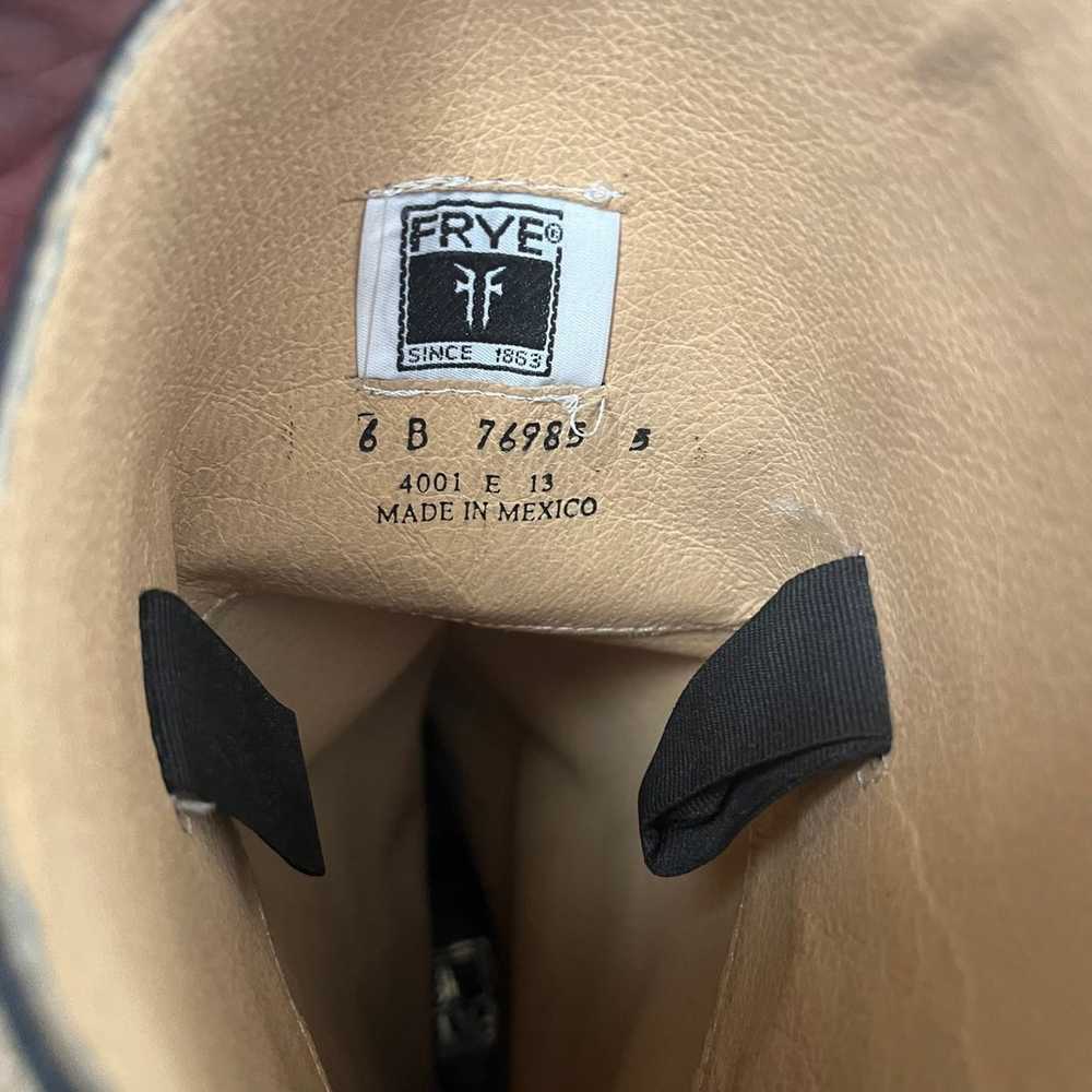 Frye Black Leather Riding Boots Lindsay Spur Size… - image 7