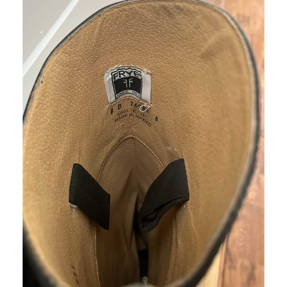 Frye Black Leather Riding Boots Lindsay Spur Size… - image 8