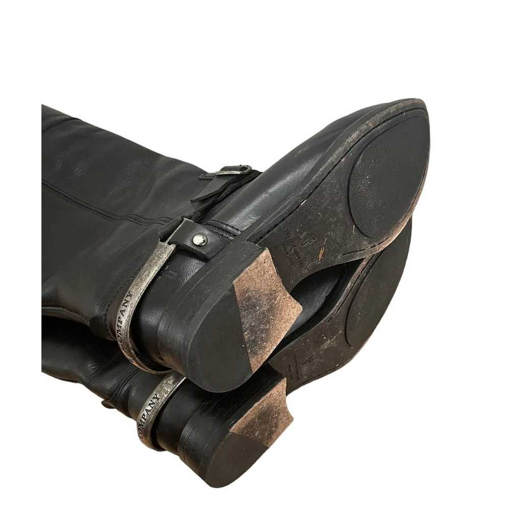 Frye Black Leather Riding Boots Lindsay Spur Size… - image 9