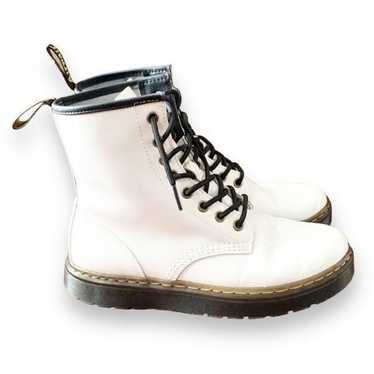 Dr. Martens 1460 Zavala Boots White Patent Leathe… - image 1