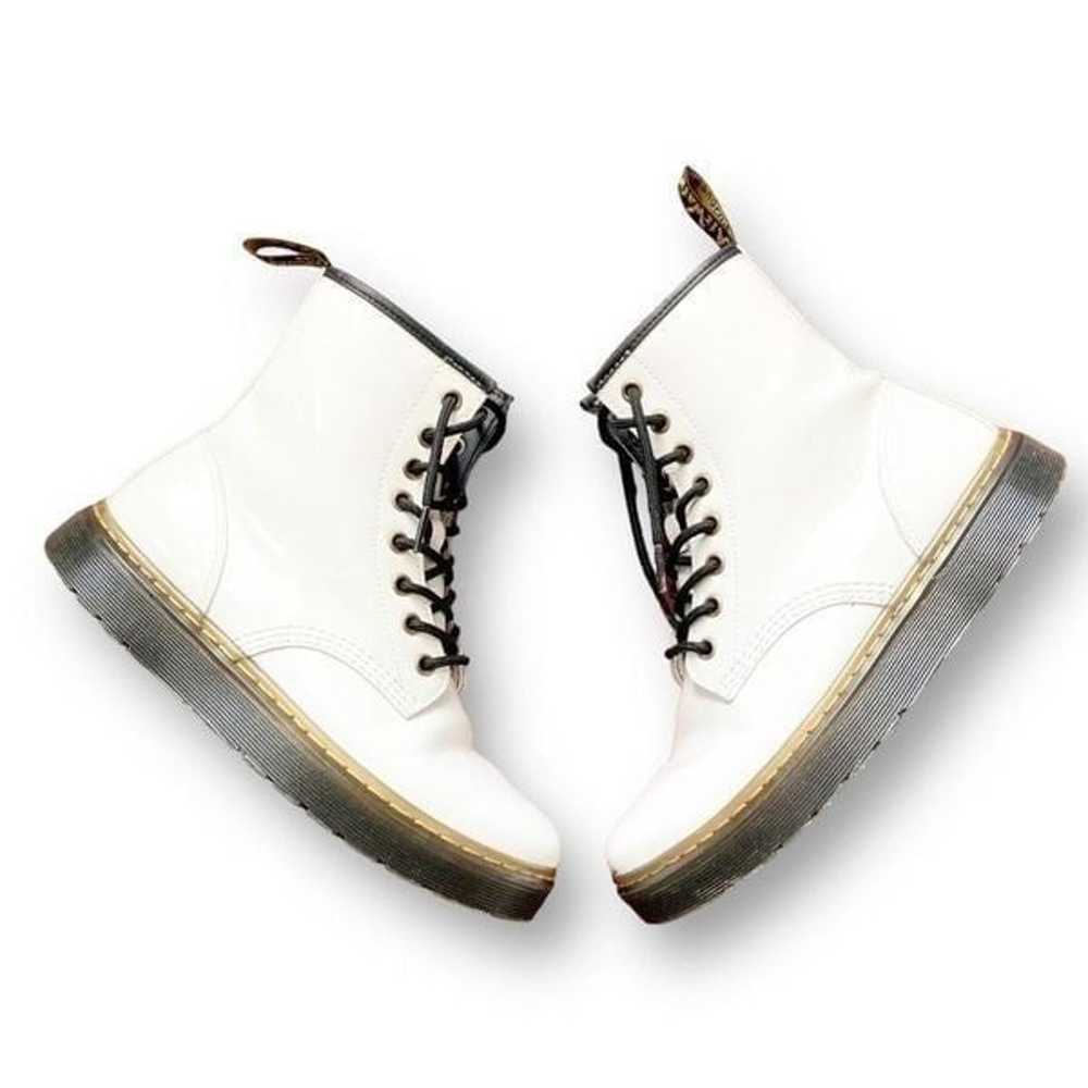 Dr. Martens 1460 Zavala Boots White Patent Leathe… - image 3