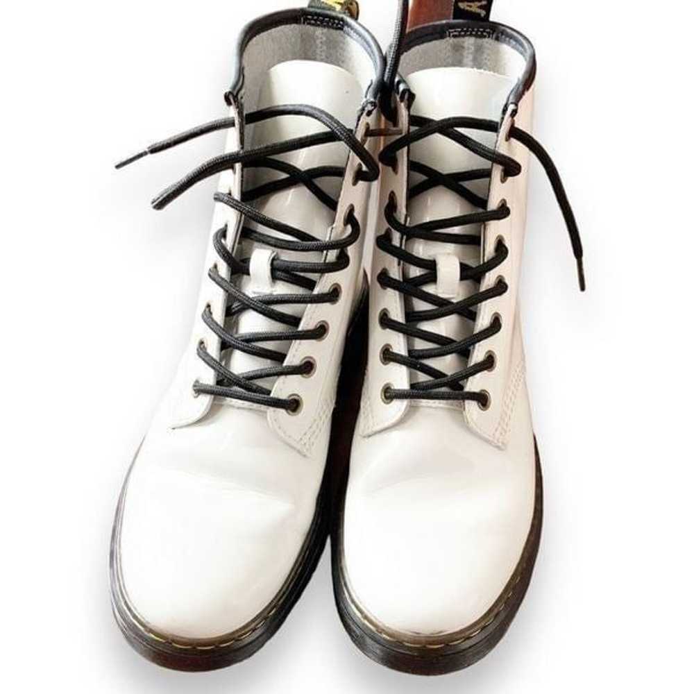 Dr. Martens 1460 Zavala Boots White Patent Leathe… - image 9