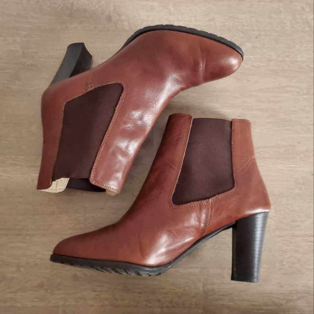 Amalfi by Rangoni Brown Ankle Boot Heels Size 7.5M - image 2