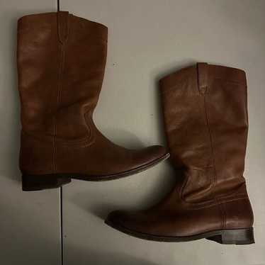 Frye Melissa pull on riding boots 10 cognac
