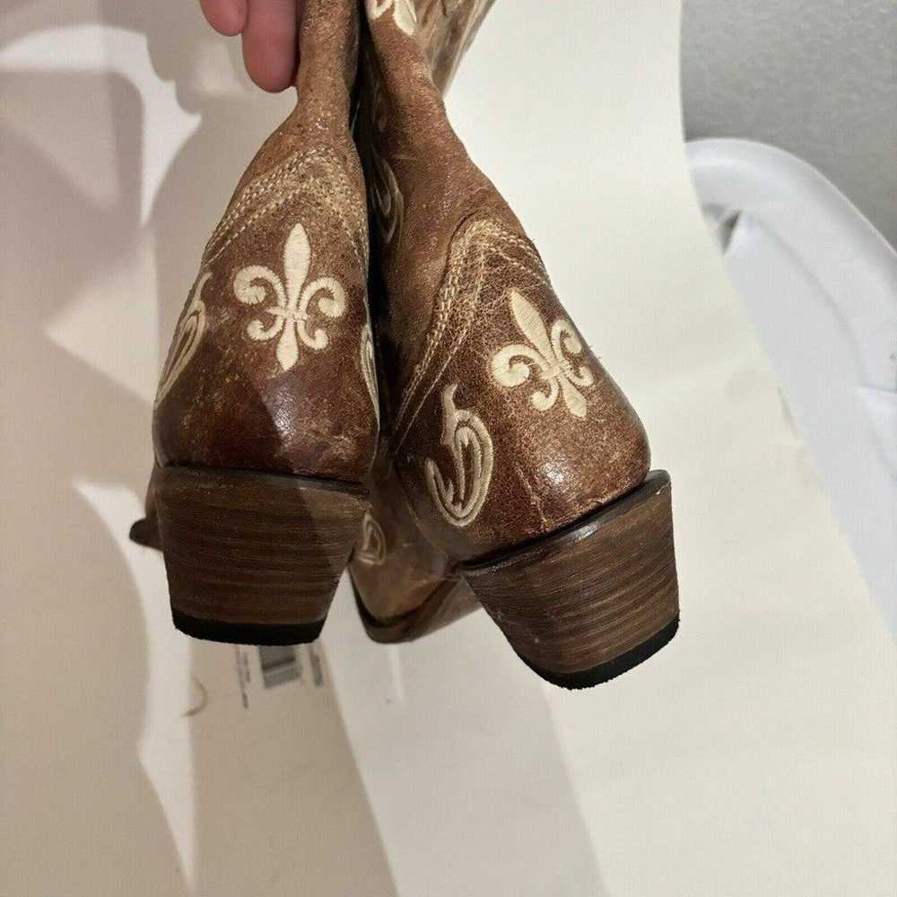 Corral Boots R1974 Cortez Cleff Embroidery Leathe… - image 3