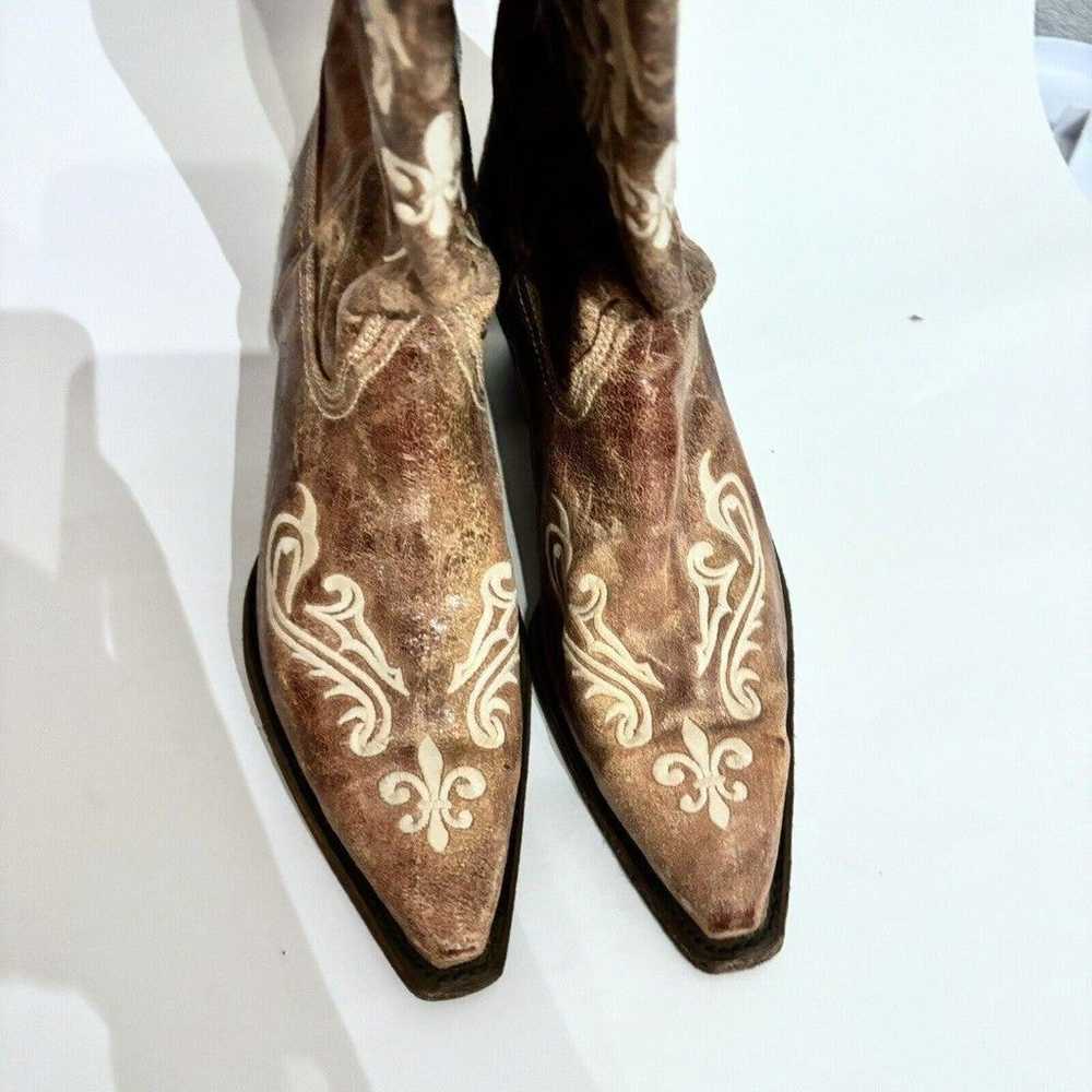 Corral Boots R1974 Cortez Cleff Embroidery Leathe… - image 6