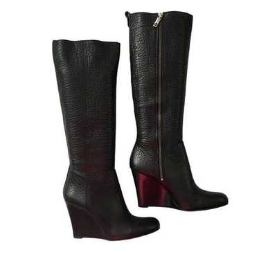 Tory Burch Dark Chocolate Brown Leather Boots