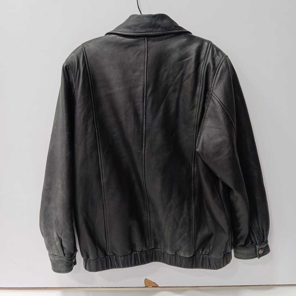LNR Nordstrom Black Quilted Lined Leather Jacket … - image 2